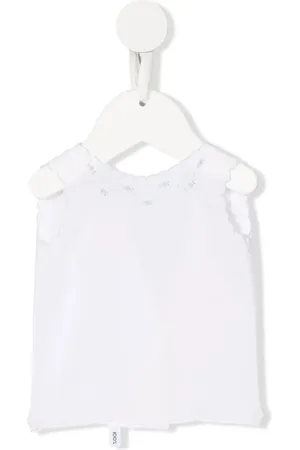 Mariella Ferrari Blusa con bordes festoneados