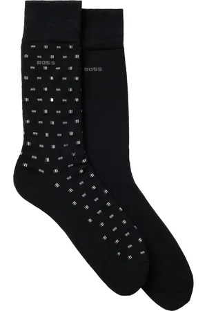 HUGO BOSS Pack de dos pares de calcetines en intarsia