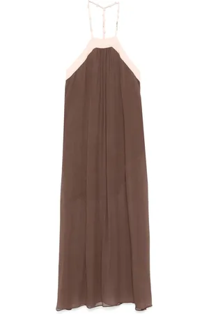Patrizia Pepe Vestido largo con efecto arrugado