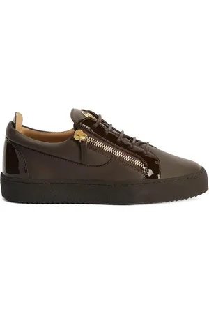 Giuseppe Zanotti Zapatillas Frankie de piel con acabado de charol con cordones