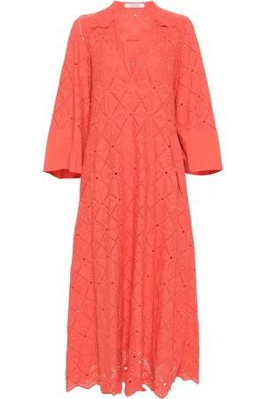 Dorothee Schumacher Vestido largo con bordado inglés