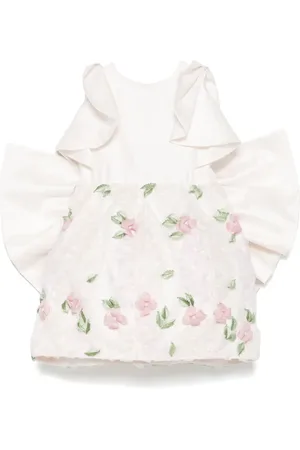 Maison Ava Vestido con apliques florales