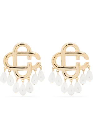 Casablanca Pendientes de perlas con logo