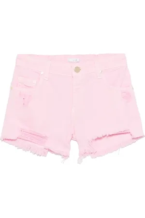 MISS GRANT Frayed-brim shorts