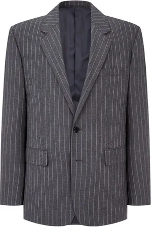 MAN ON THE BOON. Blazer de lana a rayas