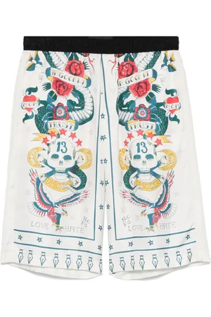 John Richmond Bermudas con estampado gráfico