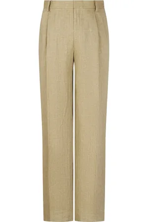 MAN ON THE BOON. Pantalones anchos de lino