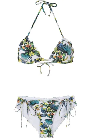 AMIR SLAMA Bikini con motivo tropical