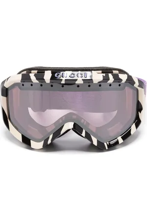 Gucci Gafas de esquí con estampado de cebra