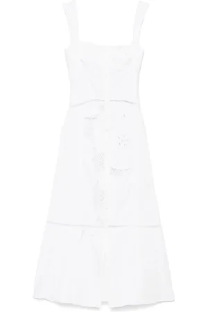 Marine Serre Vestido midi Regenerated
