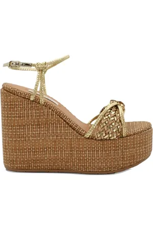 Casadei Sandalias tejidas con cuña