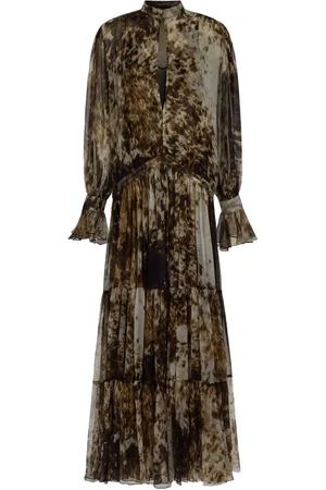 Roberto Cavalli Vestido largo con estampado Appaloosa