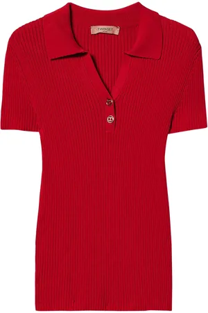 Twin-Set Polo de canalé fino