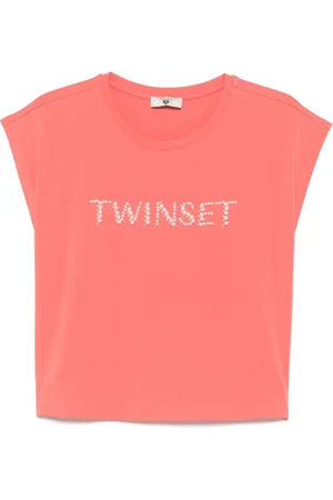 Twin-Set Camiseta con logo de cuentas