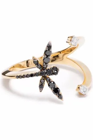 ANAPSARA Anillo Dragongly en oro amarillo de 18kt con diamantes