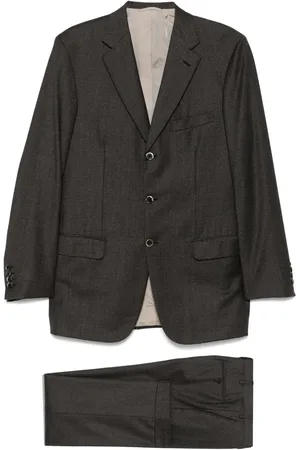 BRIONI Traje con motivo pied de poule