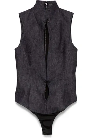 MUGLER Body vaquero con abertura