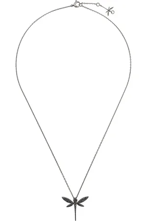 ANAPSARA Collar Dragonfly en oro blanco de 18kt con diamantes