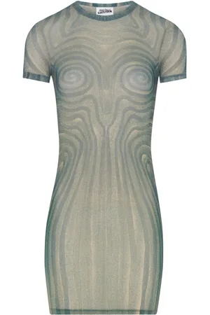 Jean Paul Gaultier Vestido con estampado en espiral