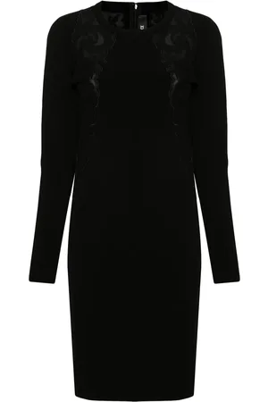 VERSACE Vestido corto con ribete de encaje