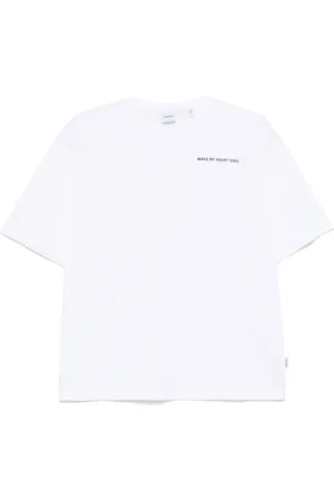 Aspesi Camiseta de algodón con eslogan estampado