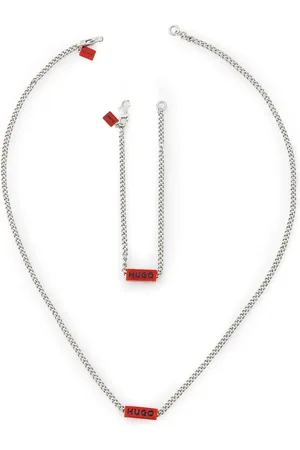 HUGO BOSS Set de pulseras y collar con charm del logo