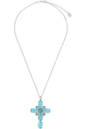 Dolce & Gabbana Collar Anna en oro blanco de 18 ct con topacio