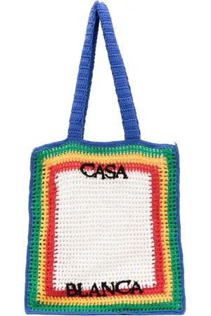 Casablanca Bolso shopper de ganchillo a rayas