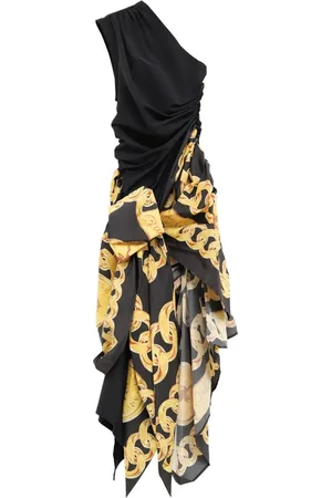 Vaquera Vestido drapeado de una sola manga