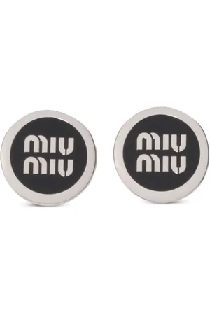 Miu Miu Pendientes con logo esmaltado