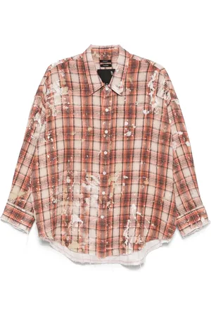R13 Camisa con costuras rasgadas