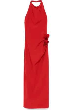 MAGDA BUTRYM Vestido midi con apliques florales