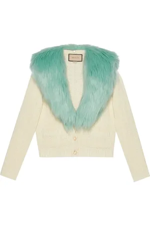 Gucci Cárdigan con cuello de pelo artificial