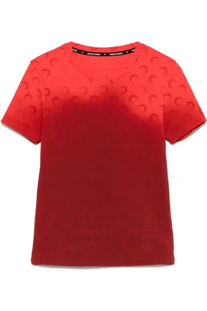 Marine Serre Camiseta Moon con efecto degradado