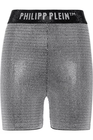 Philipp Plein Pantalones cortos con hilo metalizado y logo estampado