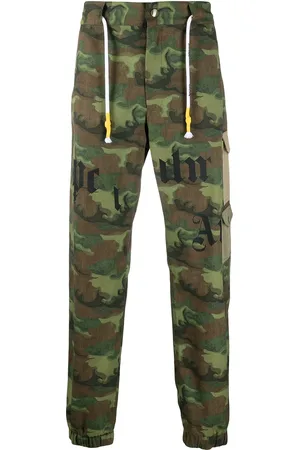 Palm Angels Pantalones tipo cargo con motivo militar