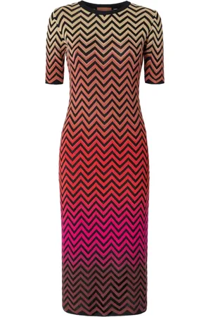 Missoni Vestido midi con motivo en zigzag
