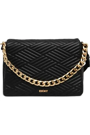 DKNY Bandolera con placa del logo