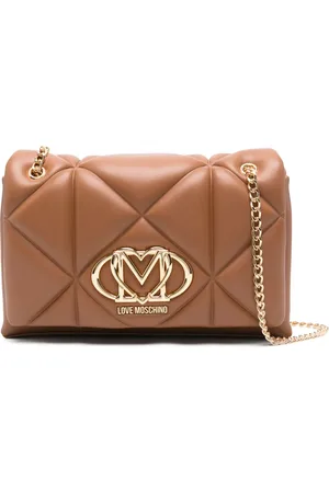 Moschino Bolso de hombro mediano con placa del logo