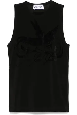 Jean Paul Gaultier Top con logo afelpado