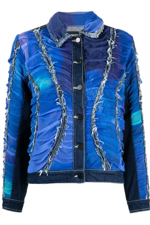 Paula Canovas Del Vas Chaqueta vaquera con diseño fruncido