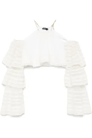 AMEN Blusa con detalles de encaje