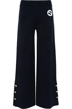 Gucci Pantalones anchos con motivo Interlocking G