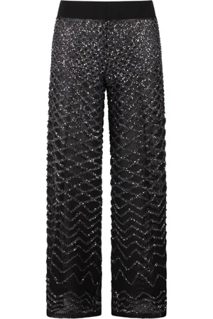 CIRCUS HOTEL Pantalones anchos con lentejuelas