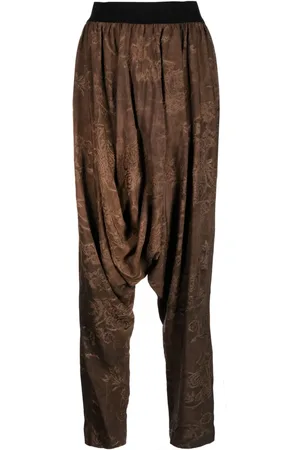UMA WANG Pantalones con bordado floral