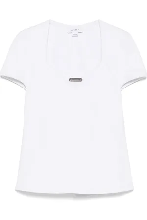 Alexander McQueen Camiseta con placa del logo