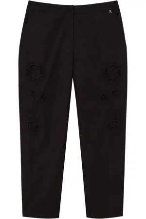 Twin-Set Pantalones con bordado inglés