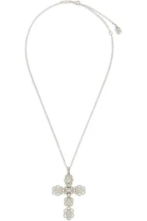 Dolce & Gabbana Collar con colgante Easy en oro blanco de 18 ct con diamantes