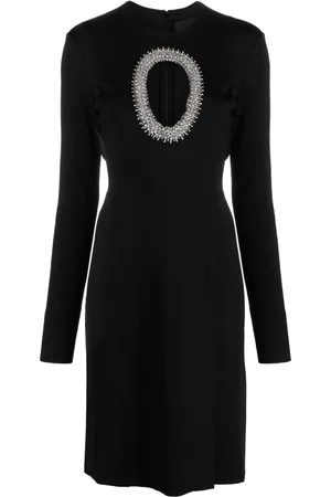 Givenchy Vestido midi con aplique de cristales