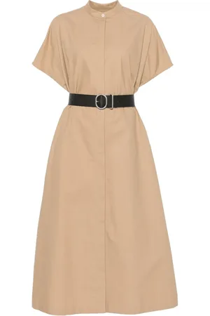 Jil Sander Vestido midi con cinturón